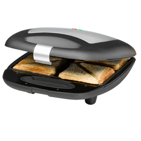 Sandwich Maker Rommelsbacher ST 1410 fun for 4, 1400W, Black/Silver