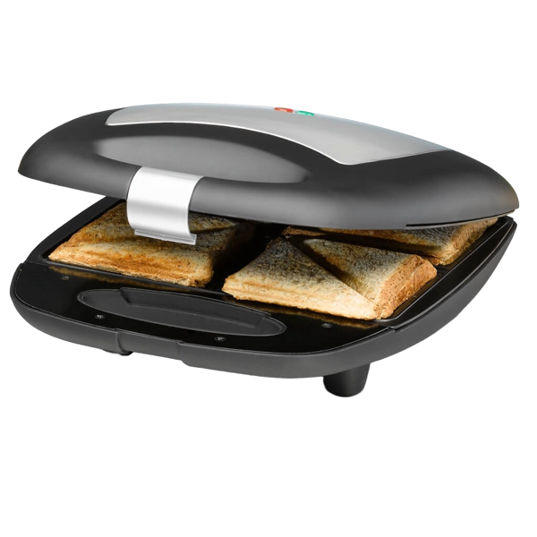 Sandwich Maker Rommelsbacher ST 1410 fun for 4, 1400W, Black/Silver