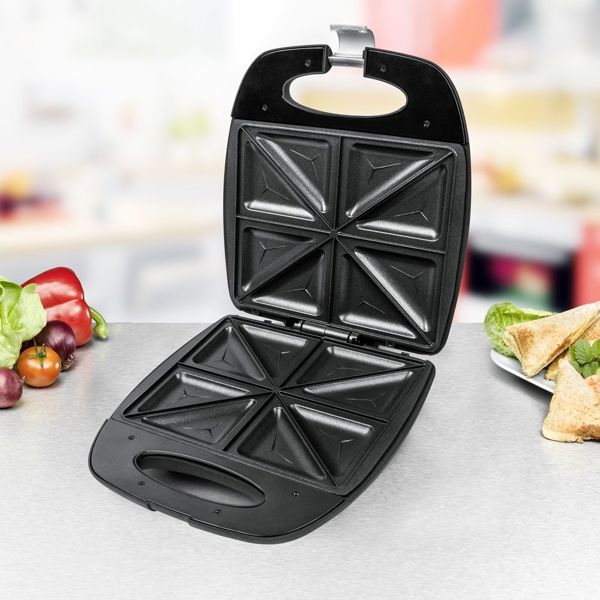 Sandwich Maker Rommelsbacher ST 1410 fun for 4, 1400W, Black/Silver