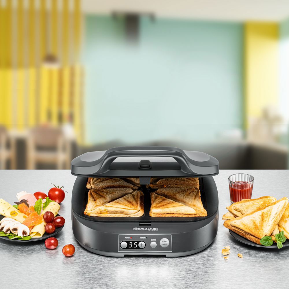 Sandwich Maker Rommelsbacher ST 1800, 1800W, Black