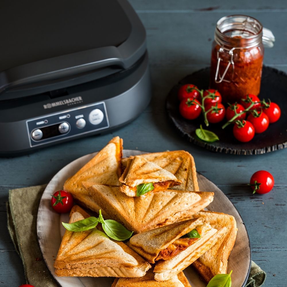 სენდვიჩის აპარატი Rommelsbacher ST 1800, 1800W, Sandwich Maker, Black