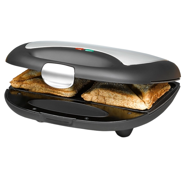 Sandwich Maker Rommelsbacher ST 710 fun for 2, 700W, Black/Silver