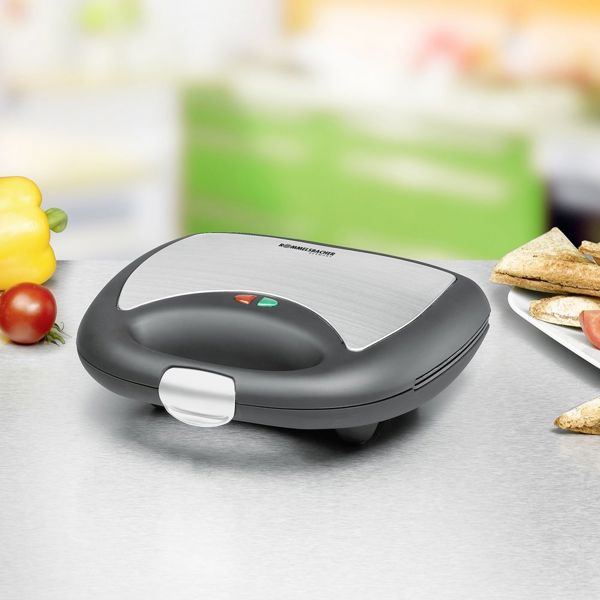Sandwich Maker Rommelsbacher ST 710 fun for 2, 700W, Black/Silver
