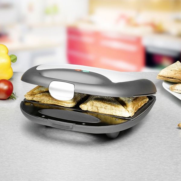 Sandwich Maker Rommelsbacher ST 710 fun for 2, 700W, Black/Silver