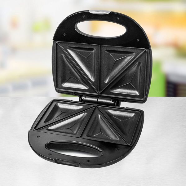Sandwich Maker Rommelsbacher ST 710 fun for 2, 700W, Black/Silver