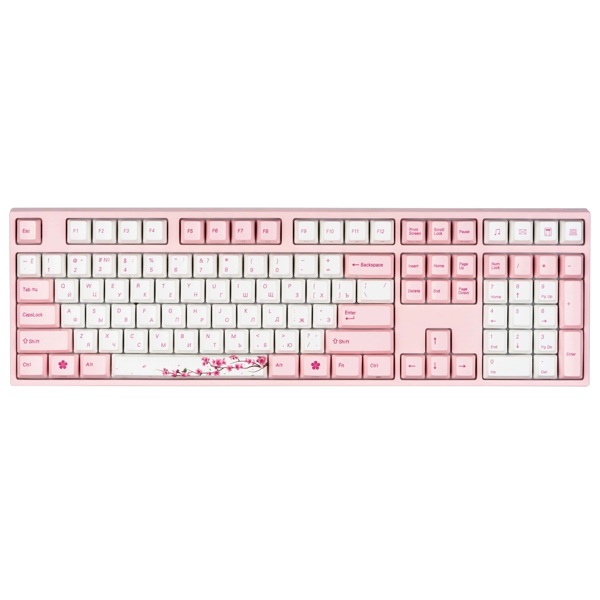 კლავიატურა Varmilo A36A042A9A3A17A036 VEM108 Sakura, R1 EC V2 Sakura, Wired, USB, Mechanical Gaming Keyboard, Pink