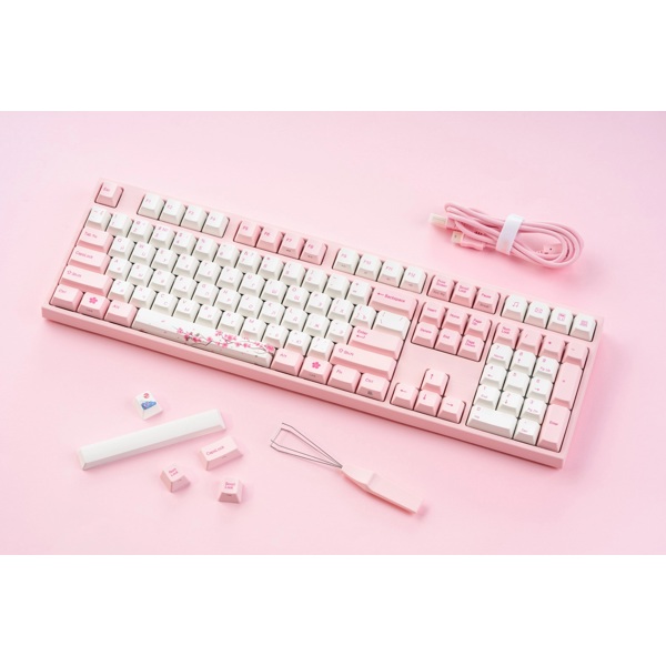 კლავიატურა Varmilo A36A042A9A3A17A036 VEM108 Sakura, R1 EC V2 Sakura, Wired, USB, Mechanical Gaming Keyboard, Pink