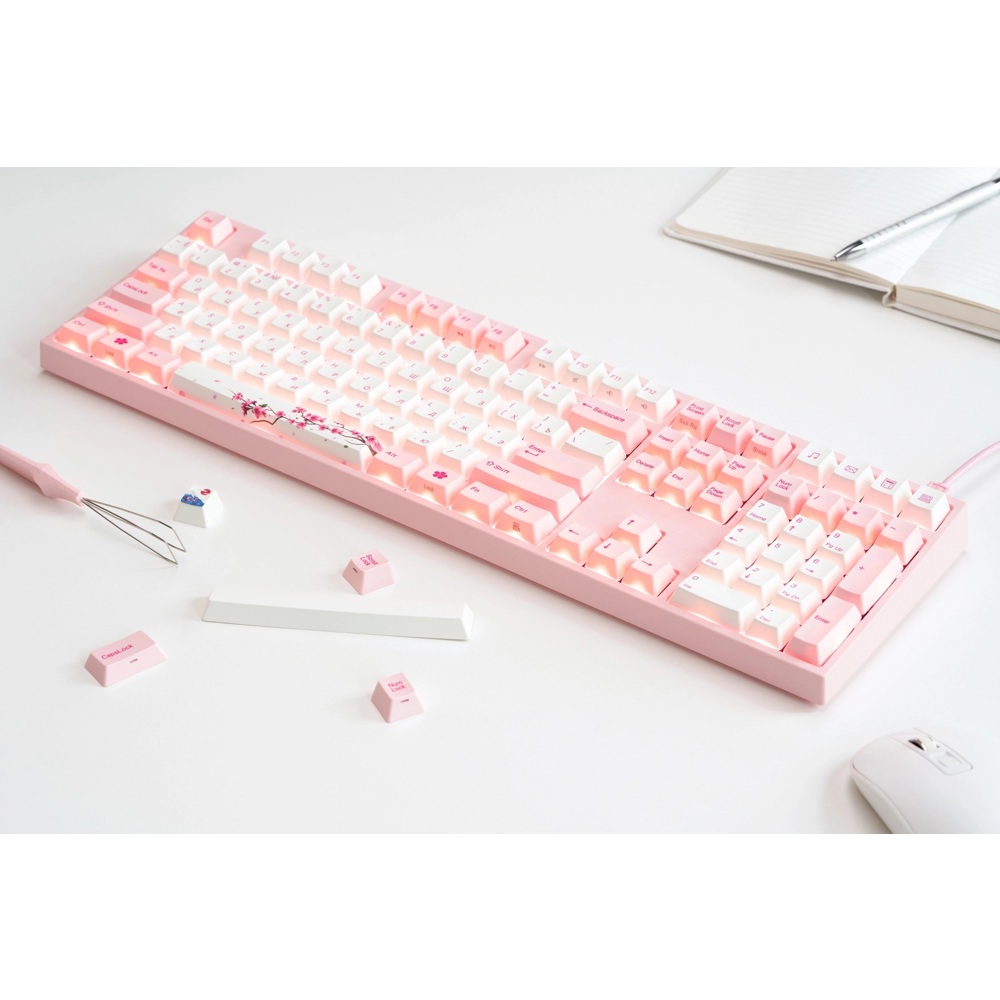 კლავიატურა Varmilo A36A042A9A3A17A036 VEM108 Sakura, R1 EC V2 Sakura, Wired, USB, Mechanical Gaming Keyboard, Pink