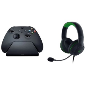 ყურსასმენი Razer RZ82-03480100-B3M1 Legendary Duo Bundle headset Kaira, Headset Complect, Wireless, Bluetooth, USB, Black