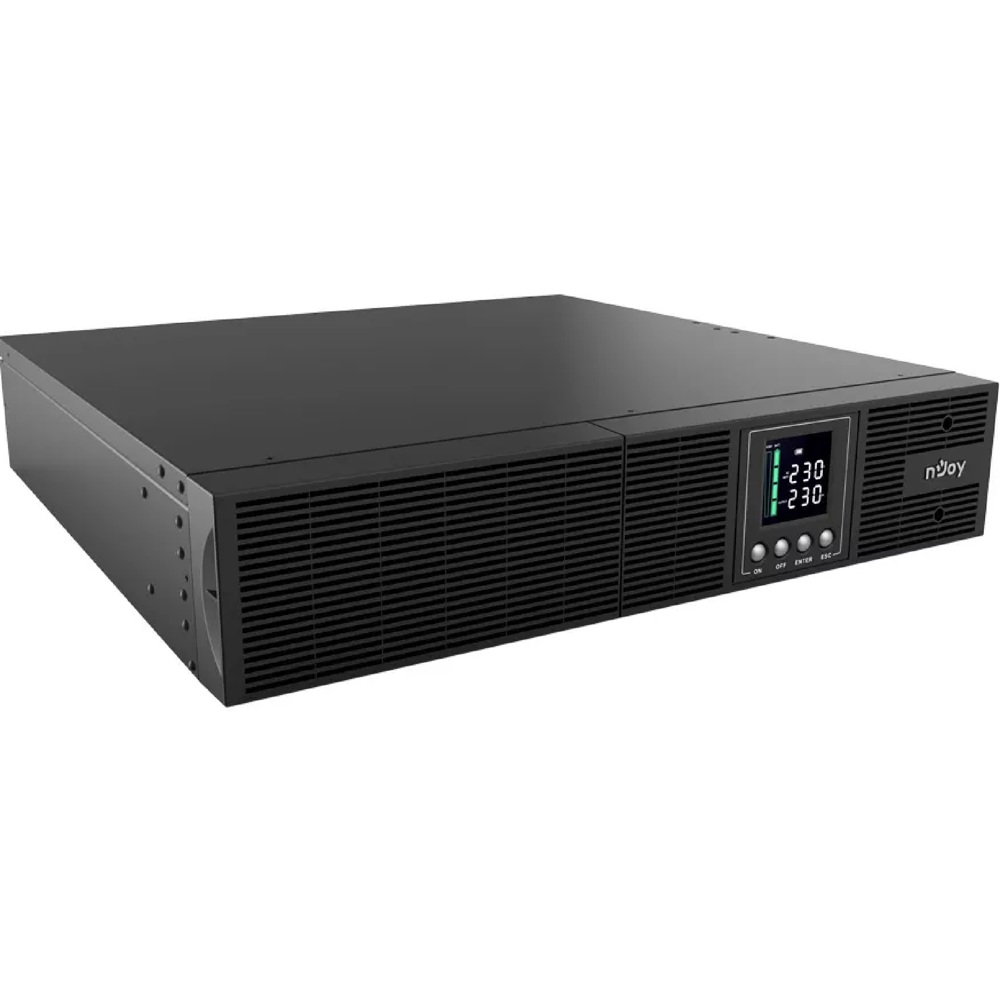 UPS nJoy UPCMCOP920HASCG01B Aster 2K, On-Line, 2000VA/1800W, LCD, USB, LAN, Black