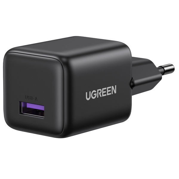 მობილურის დამტენი UGREEN X518 (75613), 18W, USB, GaN Fast Charger, Black