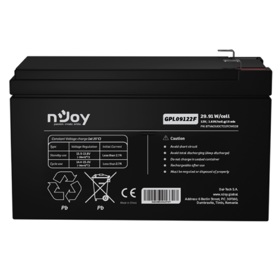 უწყვეტი კვების წყაროს ელემენტი nJoy BTVACIUOCTO2FCW02B, 12V, Power Supply Element, Black