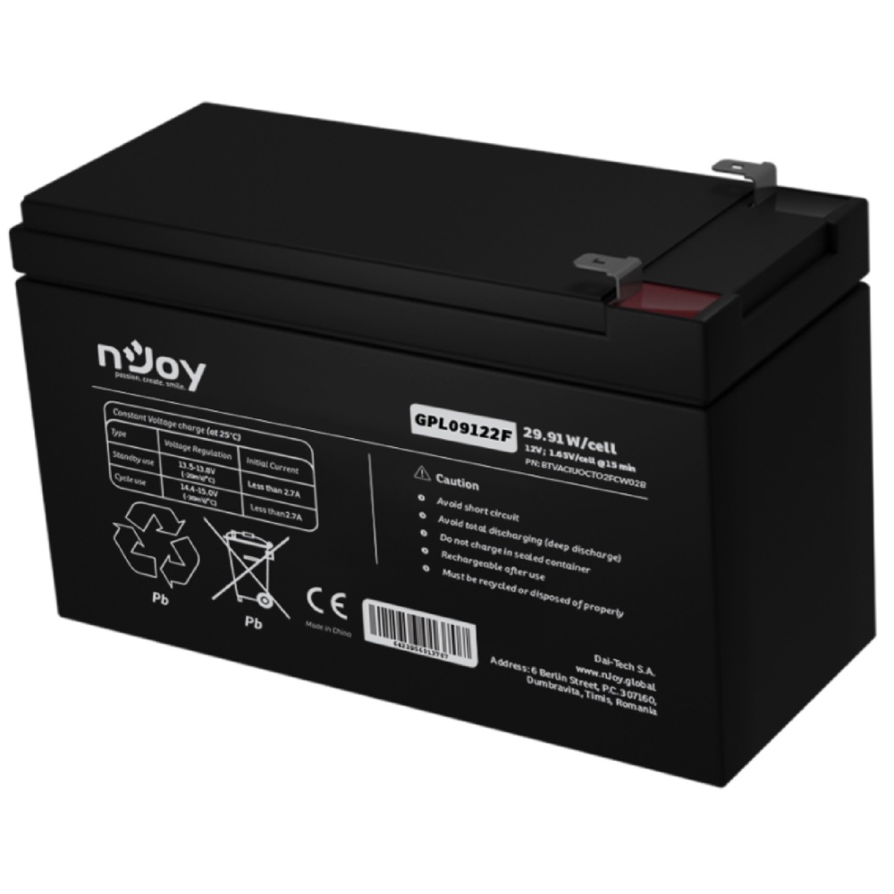 Power Supply Element nJoy BTVACIUOCTO2FCW02B, 12V, Black