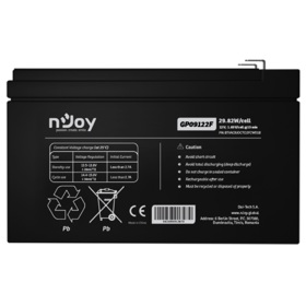 უწყვეტი კვების წყაროს ელემენტი nJoy BTVACIUOCTO2FCW01B, 12V, Power Supply Element, Black