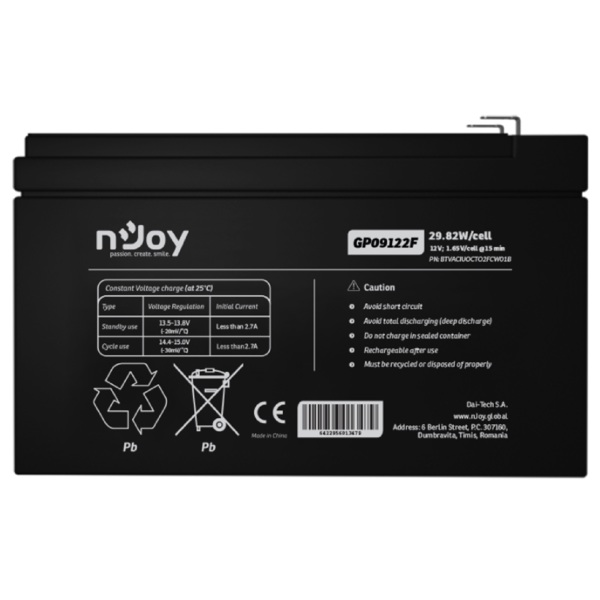 Power Supply Element nJoy BTVACIUOCTO2FCW01B, 12V, Black