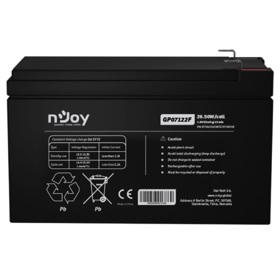 უწყვეტი კვების წყაროს ელემენტი nJoy BTVACGUOBTG2FCW01B GP07122F, 12V, Power Supply Element, Black