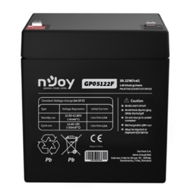 უწყვეტი კვების წყაროს ელემენტი nJoy BTVACEUOBTO2FCW01B GP05122F, 12V, Power Supply Element, Black