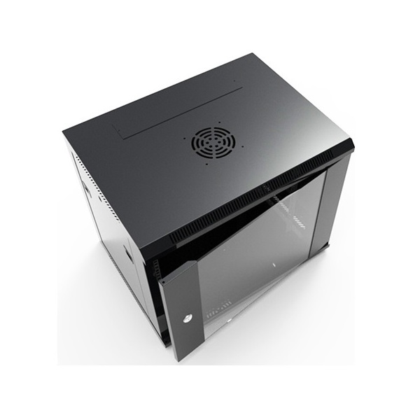 კედლის საკომუნიკაციო კარადა LE WS3-6404, 4U, Wall-mounted Communication Cabinet, Black