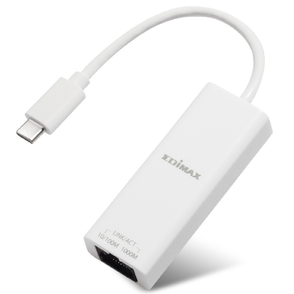 LAN Adapter Edimax EU-4306C, Type-C to Gigabit Ethernet, White