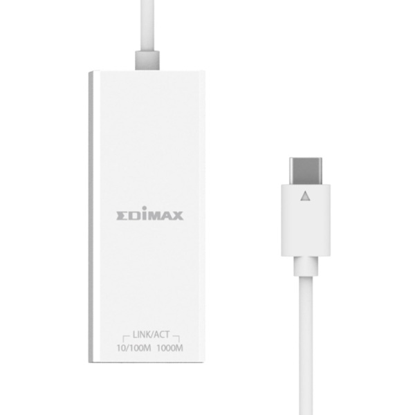 LAN ადაპტერი Edimax EU-4306C, Type-C to Gigabit Ethernet, LAN Adapter, White