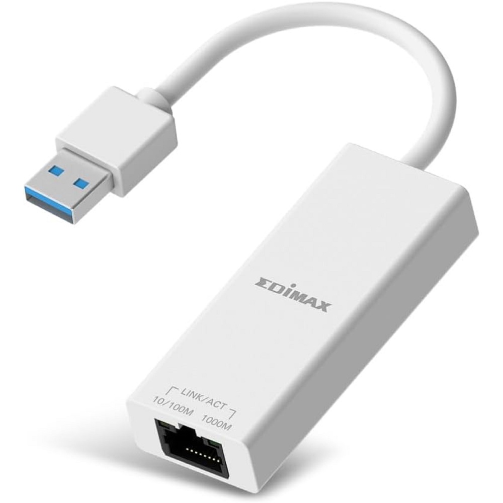 LAN ადაპტერი Edimax EU-4306 V2, USB 3.2 to Ethernet, LAN Adapter, White