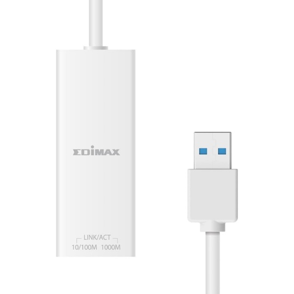 LAN ადაპტერი Edimax EU-4306 V2, USB 3.2 to Ethernet, LAN Adapter, White