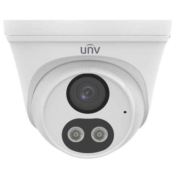 HD ColorHunter Fixed Eyeball Network Camera Uniview IPC3614LB-AF28K-DL, 4MP, White