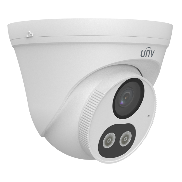 HD ColorHunter Fixed Eyeball Network Camera Uniview IPC3614LB-AF28K-DL, 4MP, White