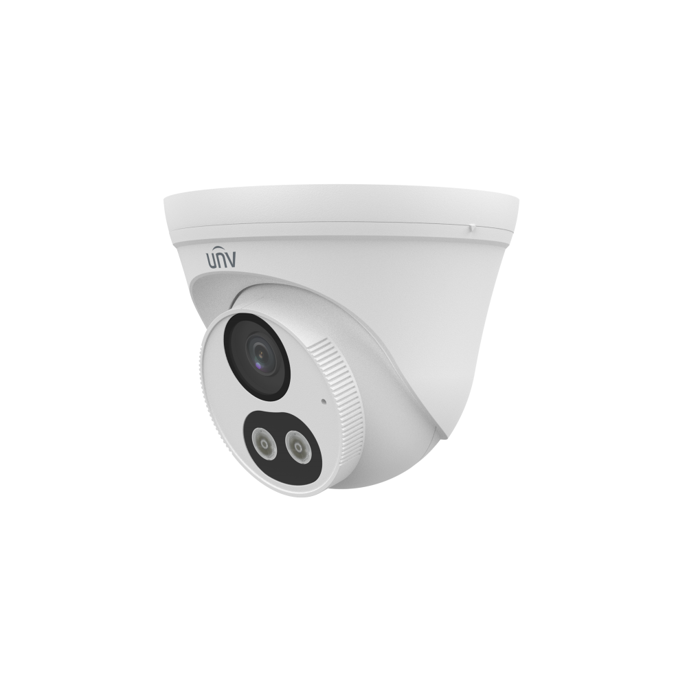 HD ColorHunter Fixed Eyeball Network Camera Uniview IPC3614LB-AF28K-DL, 4MP, White