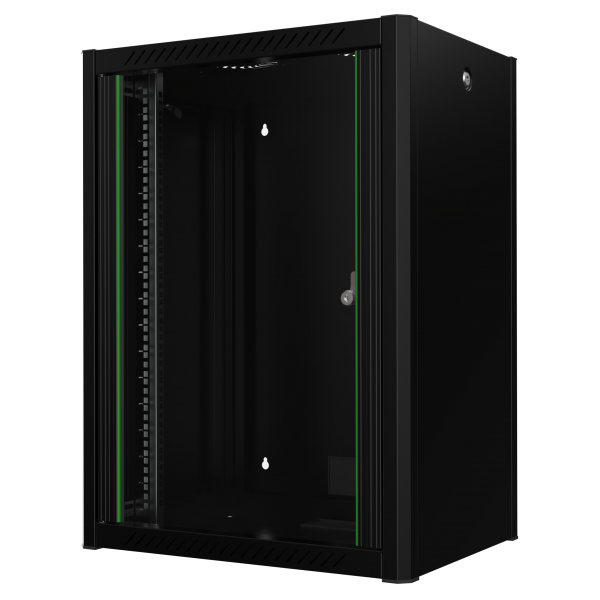 კედლის საკომუნიკაციო კარადა Mirsan MR.WTN16U45DE.01, 16U, Wall-mounted Communication Cabinet, Black