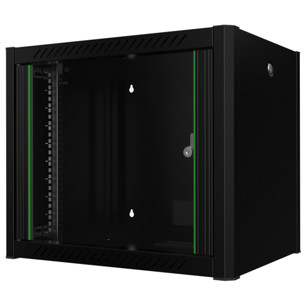 კედლის საკომუნიკაციო კარადა Mirsan MR.WTN09U45DE.01, 9U, Wall-mounted Communication Cabinet, Black