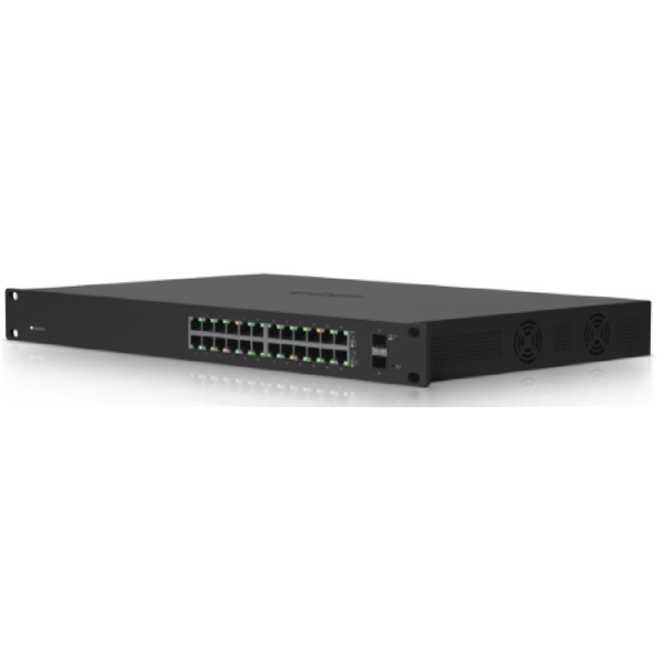 POE + Switch Ubiquiti ES-24-250W, 24-Port Gigabit+SFP, Black
