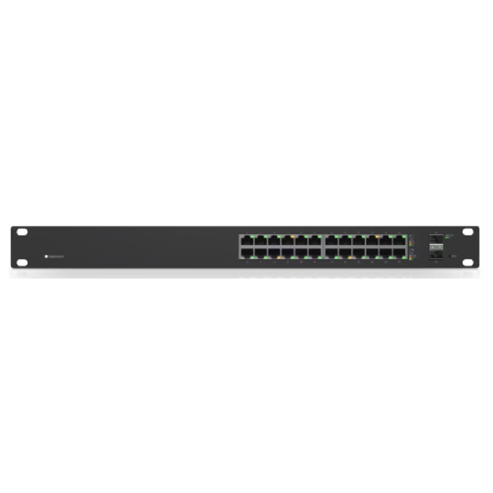 სვიჩი Ubiquiti ES-24-250W, 24-Port Gigabit+SFP, POE + Switch, Black
