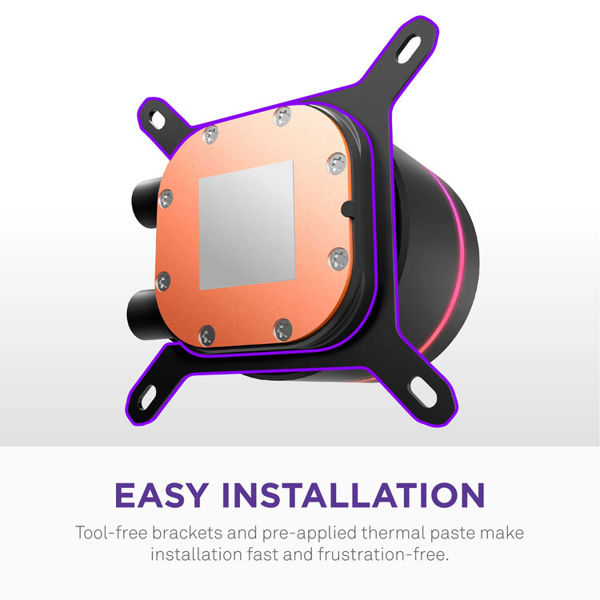 თხევადი გაგრილება NZXT RL-KR36C-B1 Kraken Core 360 RGB, 120mm, 2400RPM, Liquid Cooling, Black