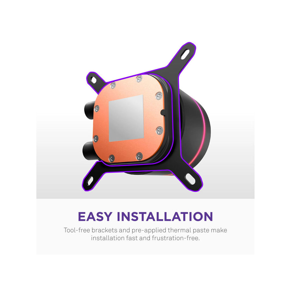 თხევადი გაგრილება NZXT RL-KR36C-B1 Kraken Core 360 RGB, 120mm, 2400RPM, Liquid Cooling, Black