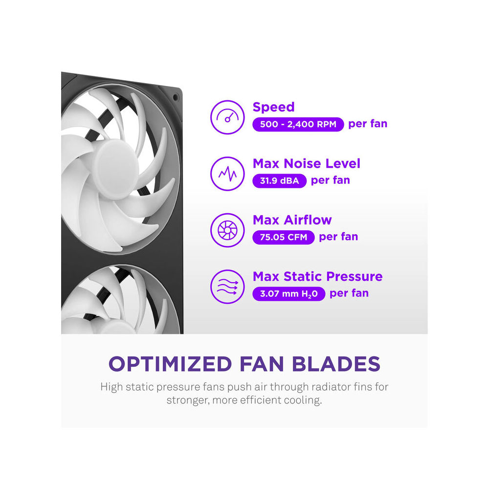 Liquid Cooling NZXT RL-KR36C-B1 Kraken Core 360 RGB, 120mm, 2400RPM, Black