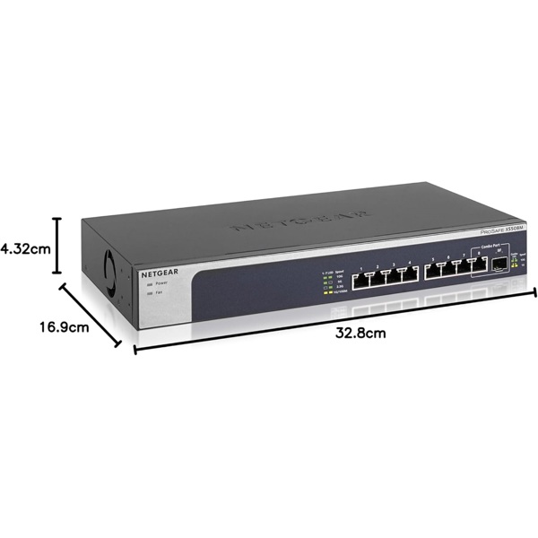Switch Netgear XS508M-100EUS, 8 Port-port Gigabit, Black