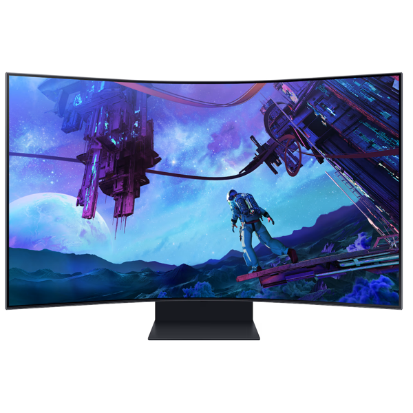 მონიტორი Samsung LS55CG97WNIXCI Odyssey Ark, 55", Curved Monitor, VA, 4K UHD, USB, HDMI, DP, Black