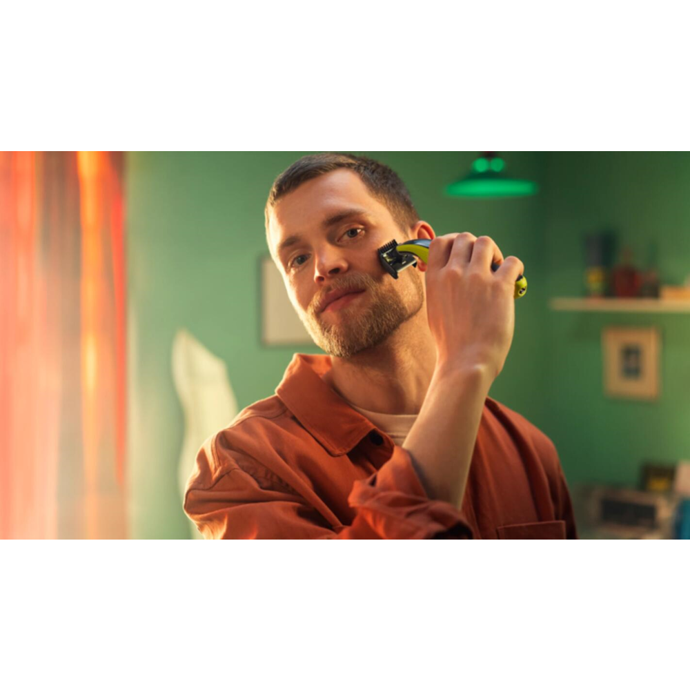 Electric Shaver Philips QP2824/20 OneBlade Face, Black/Green