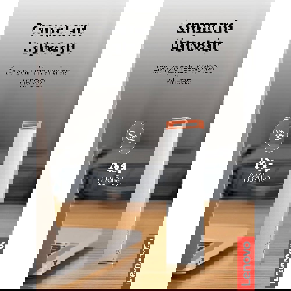 გარე მყარი დისკი Lenovo GXB1T57741 PS8S, 2TB, External SSD, 1.8", Type-C 3.2, Cool Gray