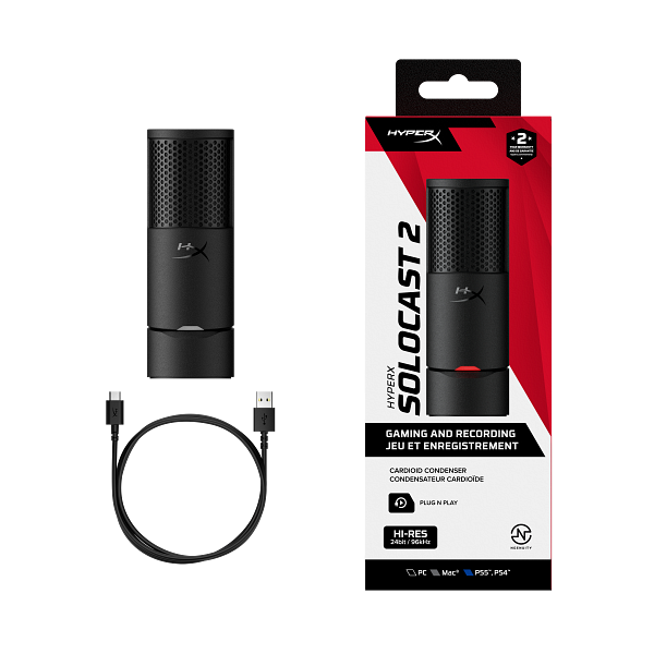 Microphone HyperX AR0A0AA Solocast 2, USB, Black