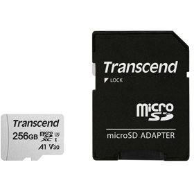 Memory Card Transcend TS256GUSD300S-A, 256GB, microSDXC, UHS-I, U3, Black/Grey