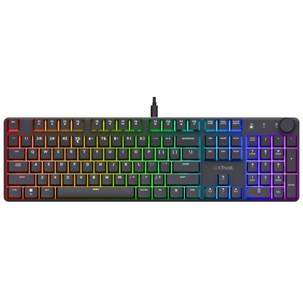 Mechanical Gaming Keyboard Trust 24910 GXT866 TORIX, Wired, USB, Type-c, Black