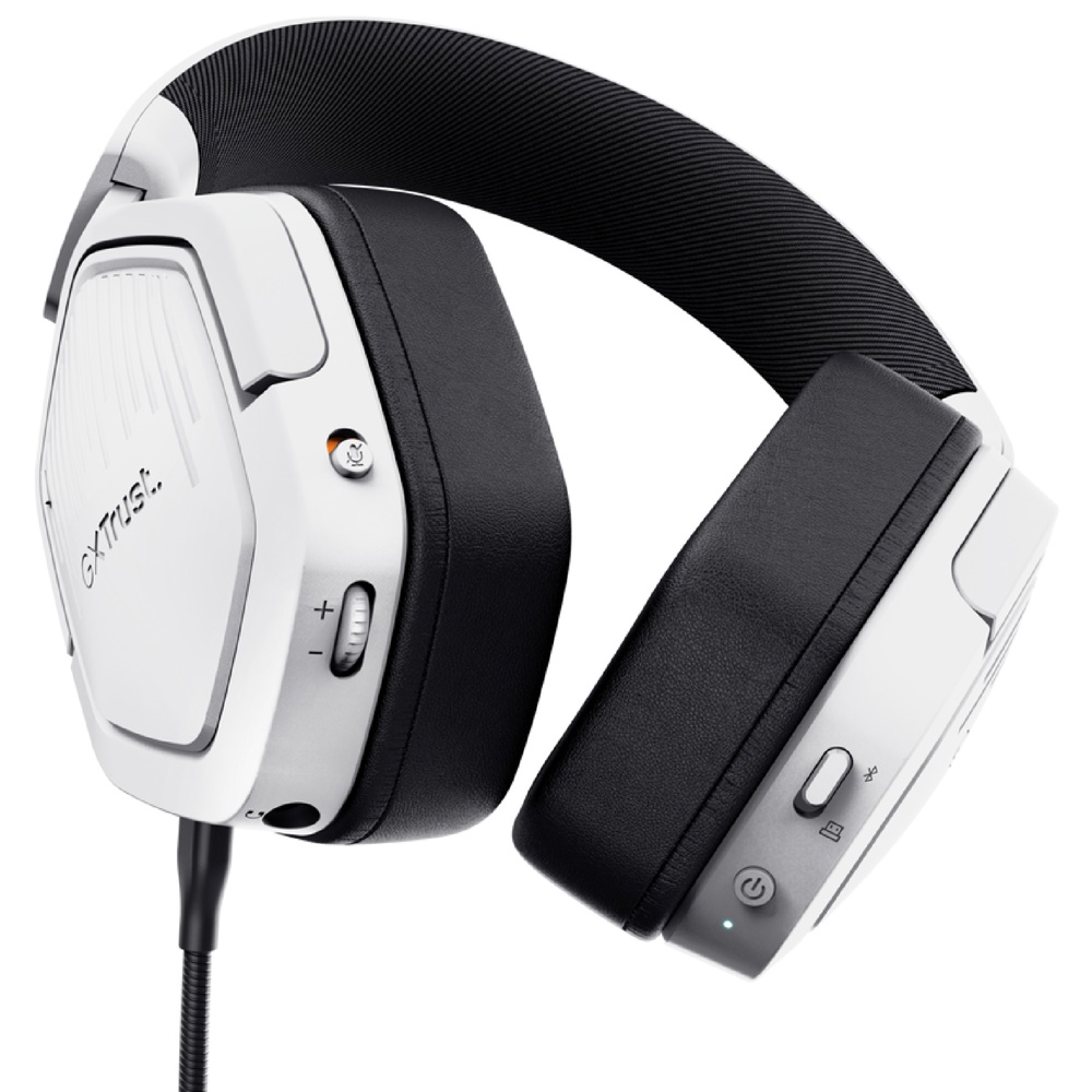 Headset Trust 25534 GXT493W CARUS, Wireless, USB, Type-c, 3.5mm, White