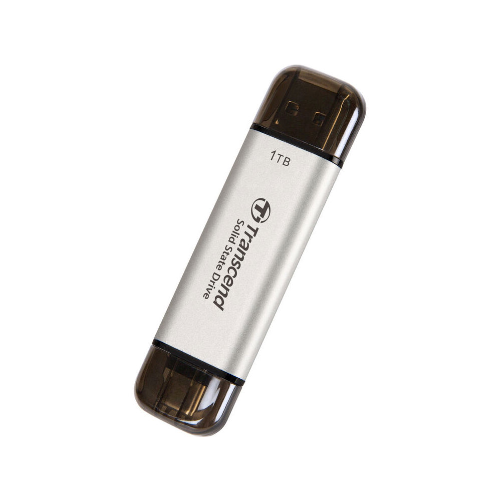 გარე მყარი დისკი Transcend TS1TESD310S ESD310, 1TB, External SSD, Type-C/A, Silver