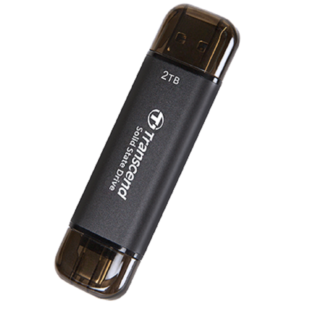 გარე მყარი დისკი Transcend TS2TESD310C ESD310C, 2TB, External SSD, Type-C/A, Black