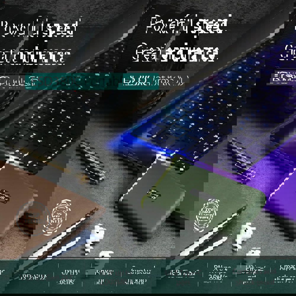 External SSD Transcend TS2TESD380C ESD380C, 2TB, Type-C, Military Green