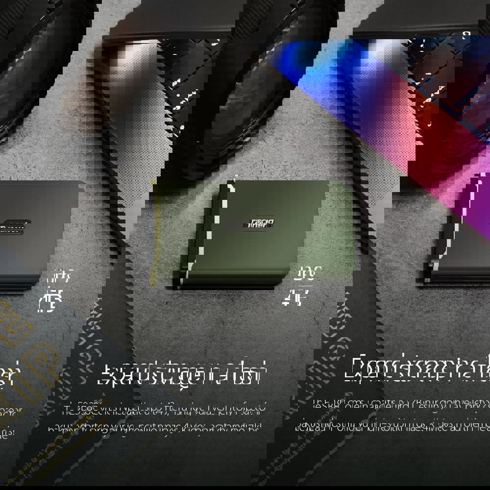 გარე მყარი დისკი Transcend TS500GESD380C ESD380C, 500GB, External SSD, Type-C, Military Green