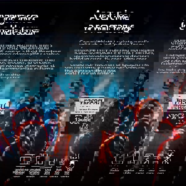 მეხსიერების ბარათი Transcend TS512GUSD340S USD340S, 512GB, microSDXC, UHS-I, U3, Black/Grey