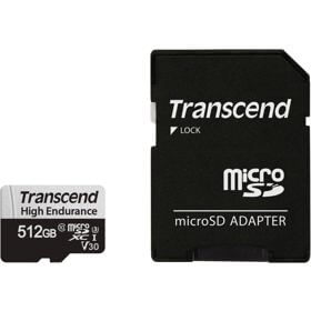 Memory Card Transcend TS512GUSD350V USD350V, 512GB, microSDXC, UHS-I, U3, Black/Grey